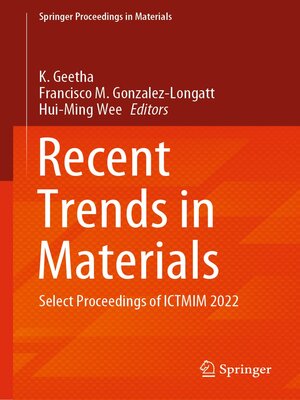 cover image of Recent Trends in Materials